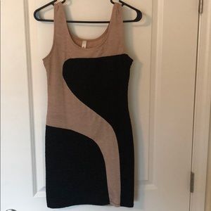 Pink and black boutique dress